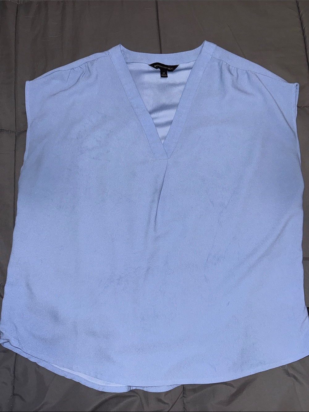 Banana Republic Light Blue V-Neck Sleeveless Camisole